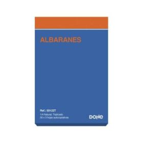 Dohe Talonarios Preimpresos a Dos Tintas en Papel Autocopiativo - 150 Hojas - Cuarto Natural - Triplicado