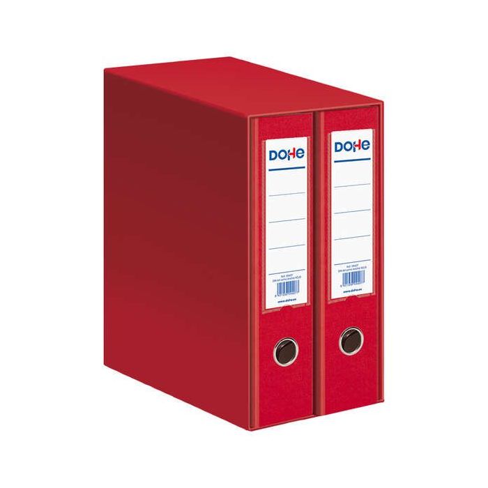 Dohe Archivador de Carton Forrado con Polipropileno Tamaño A4 Lomo Ancho - Cantoneras Metalicas - Ollao - Rado - Palanca de Maxima Calidad