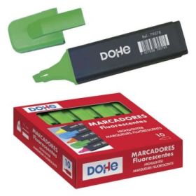 Dohe Marcadores Fluorescentes - Punta Biselada de 1-5mm - Clip en la Capucha - Apto para Todo Tipo de Papel - Color Verde