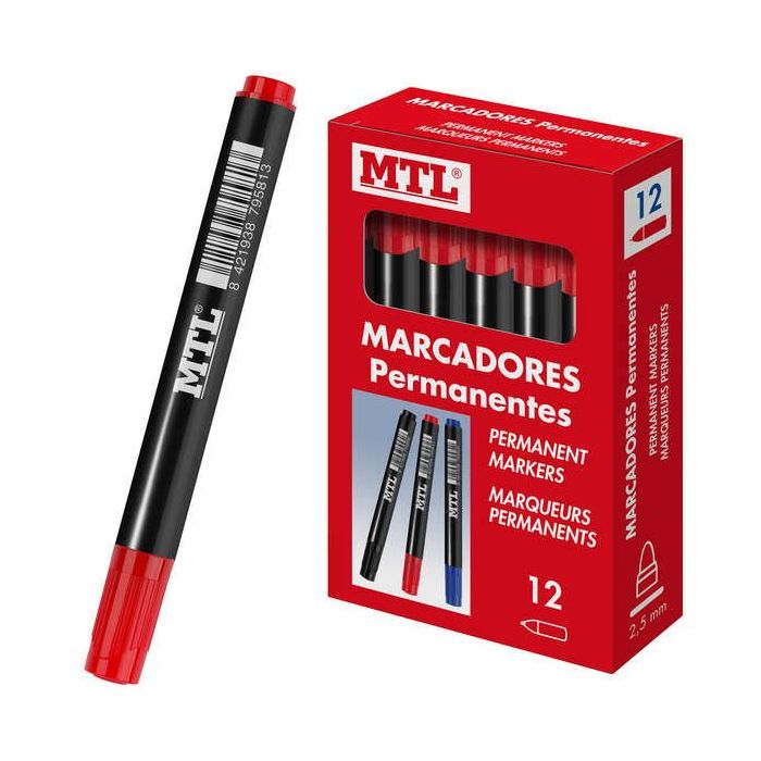 Dohe Marcadores Permanentes - Punta Conica de 2mm - Resistente al Agua y Secado Rapido - Ideal para Rotular en Cualquier Superficie