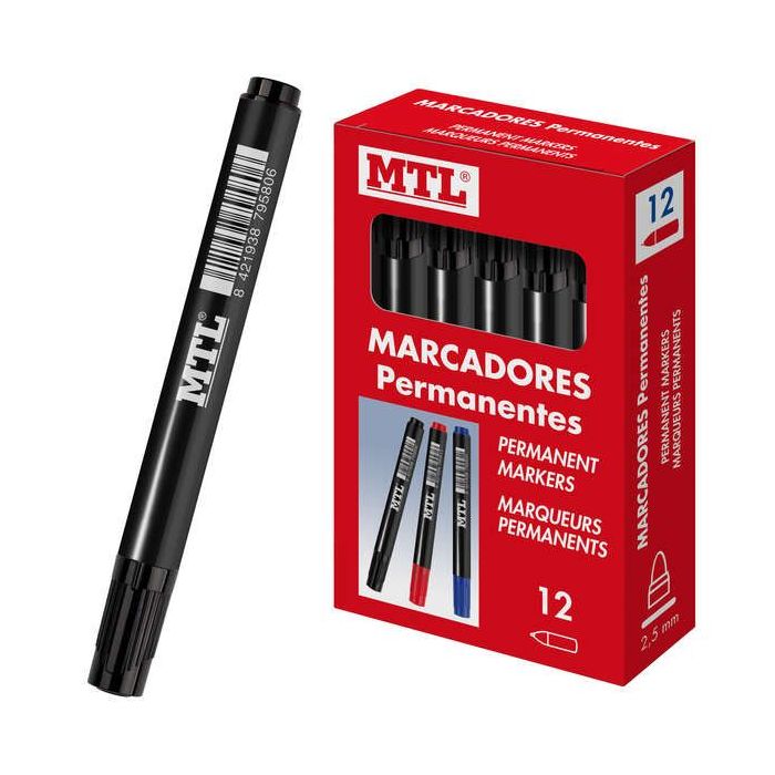 Dohe Marcadores Permanentes - Punta Conica de 2mm - Tinta Resistente al Agua y Secado Rapido - Cuerpo de Plastico - Clip en la Capucha - Ideal para Rotular en Cualquier Superficie