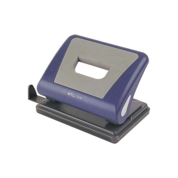 Dohe Taladro Resistente de Alta Calidad - 6mm de Diametro - Distancia de 80mm Entre Perforaciones - Guia Ajustable para Papel - Cubeta de Facil Apertura