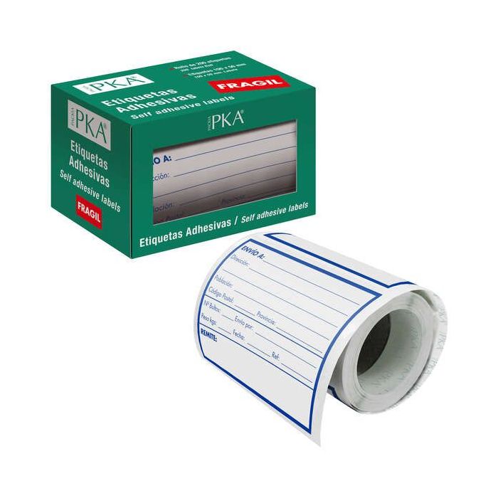 Dohe Rollo de 200 Etiquetas Adhesivas Pre-Impresas - 109x82mm - Ideal para Expedicion de Paquetes