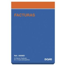Dohe Talonario Facturas - 100 Hojas - Papel Autocopiativo - Tamaño A4