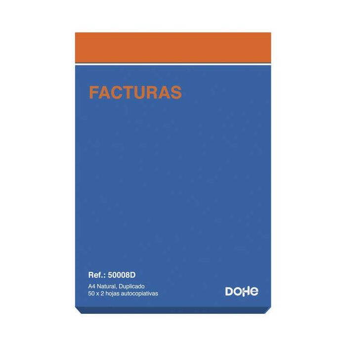 Dohe Talonario Facturas - 100 Hojas - Papel Autocopiativo - Tamaño A4