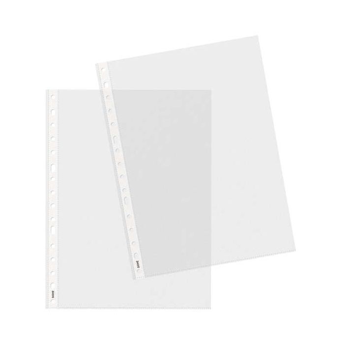 Dohe 100 Fundas Multitaladro de 16 Perforaciones - 100x100mm - Polipropileno Transparente Piel de Naranja y Cristal de Diversas Calidades