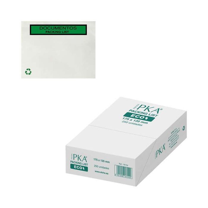 Dohe Caja de 250 Sobres Autoadhesivos Ecologicos - Packing List Especial Envios