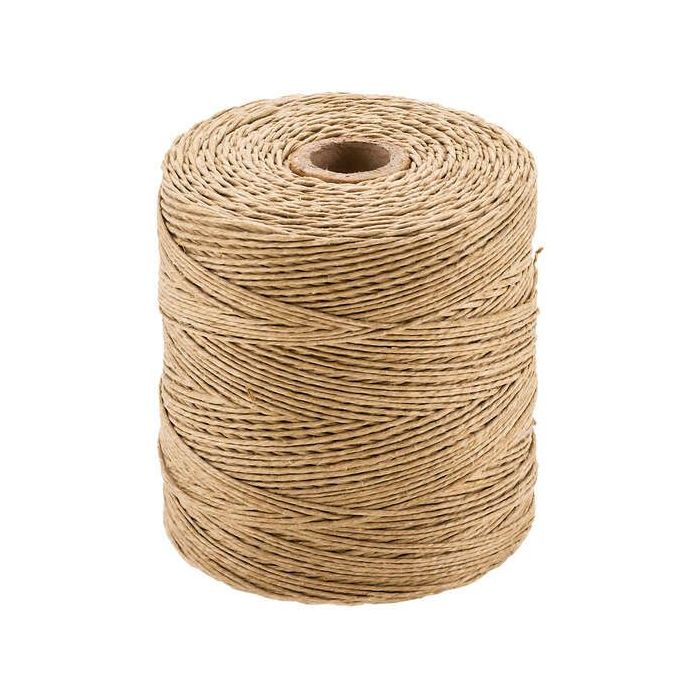 Dohe Bobina de Cuerda para Paqueteria - 300 Metros de Lino Natural - 4 Cabos y 400g - Especial Paqueteria