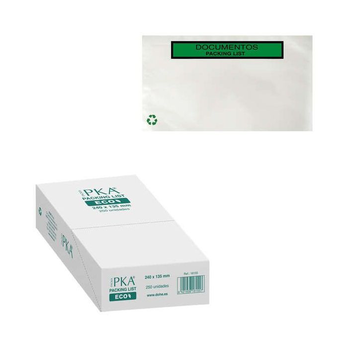 Dohe Caja de 250 Sobres Autoadhesivos Ecologicos - Packing List Especial Envios