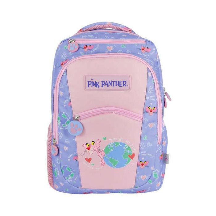 Dohe Mochila Grande Pink Panther - Fabricada en Poliester Resistente - Compartimento Principal con Bolsillo Acolchado - Bolsillos Delanteros y Laterales - Tirantes Reforzados y Ajustables