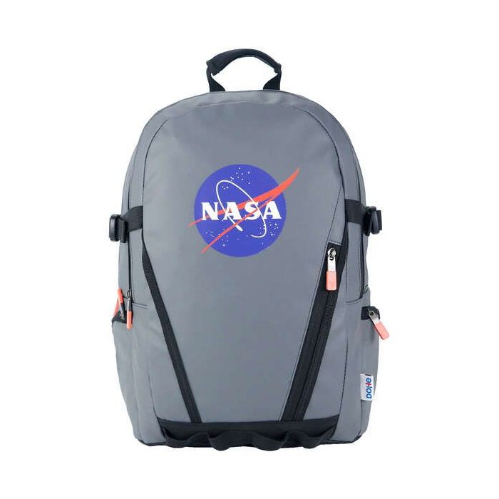 Dohe Mochila Grande de Nasa - Fabricada en Poliester Impermeable - Compartimento Acolchado para Portatil - Cintas Laterales de Refuerzo - Bolsillos Laterales con Cremallera