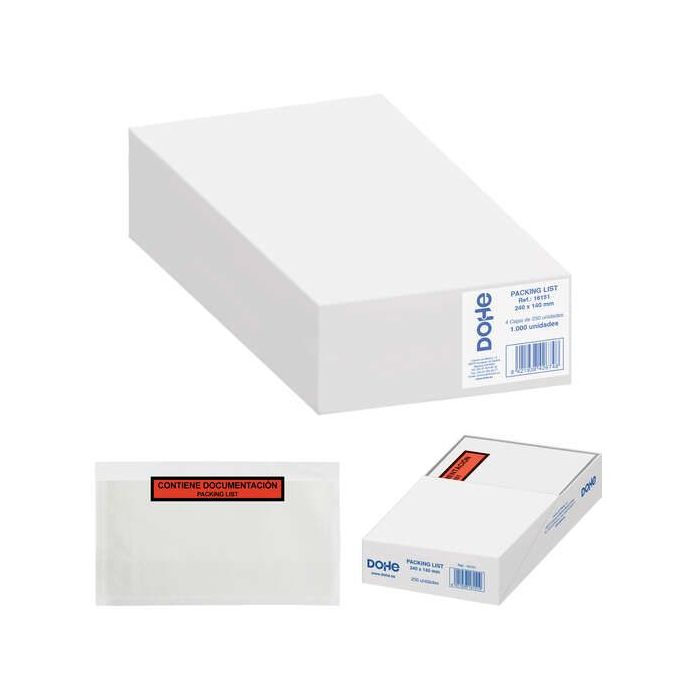 Dohe Caja de 1000 Sobres Autoadhesivos para Envio de Documentos - Packing List Especial Envios