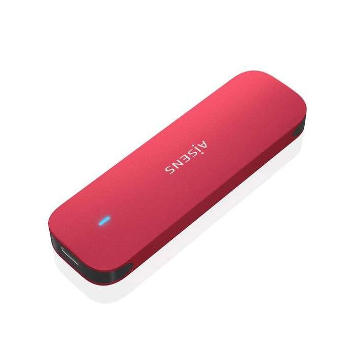 Aisens Caja Externa M.2 (NGFF) ASM2-027Red NVMe a USB3.2 GEN2 - Color Rojo