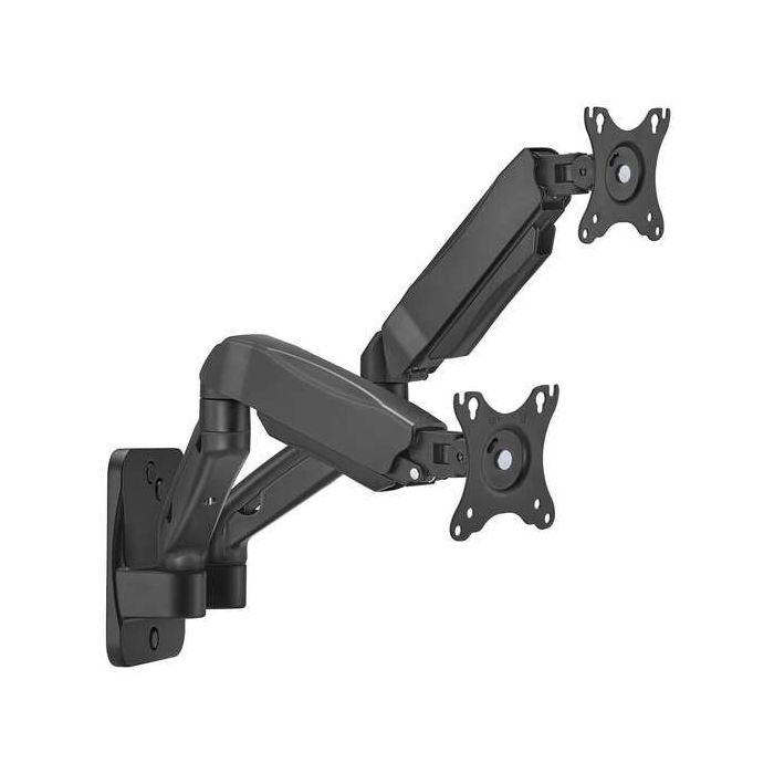 Aisens Soporte de Pared PRO Contrapeso Giratorio e Inclinable para Monitor/TV 9kg (3 Pivotes - 2 Brazos) de 17-32 - Color Negro