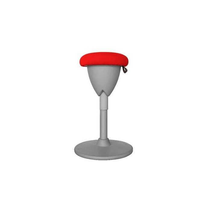 Cromad Design Taburete Multiusos - Asiento con Altura Ajustable - Giro de 360º - Tejido a Prueba de Agua - Color Rojo/Gris