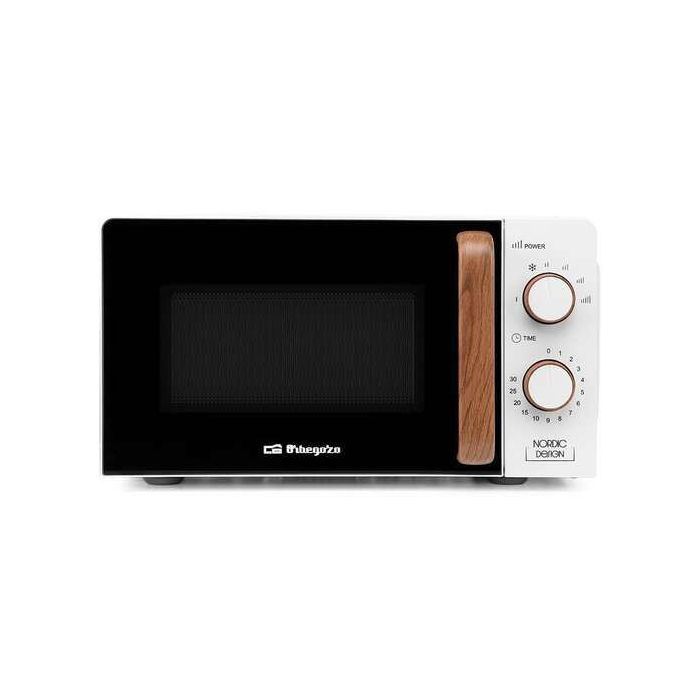 Orbegozo Mi 2122 Microondas - Capacidad 20L - Potencia 700W - 6 Niveles de Potencia - Temporizador 30min - Descongelacion - 230V
