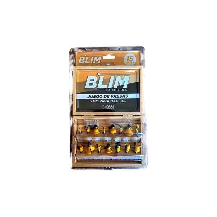 Blim Juego 15 Pcs Fresas 6mm para Madera
