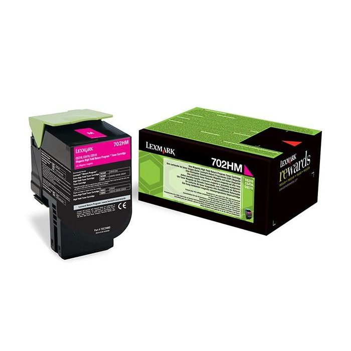 Lexmark CS310/CS410/CS510 Magenta Cartucho de Toner Original - 70C2HM0/70C2HME/70C0H30/702HM