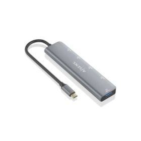 Aisens Hub USB 3.2 Gen1 5G USB-C - USB-C/M-1xUSB-C PD100W/H-1xUSB-C/H-3xUSB-A/H - 15cm