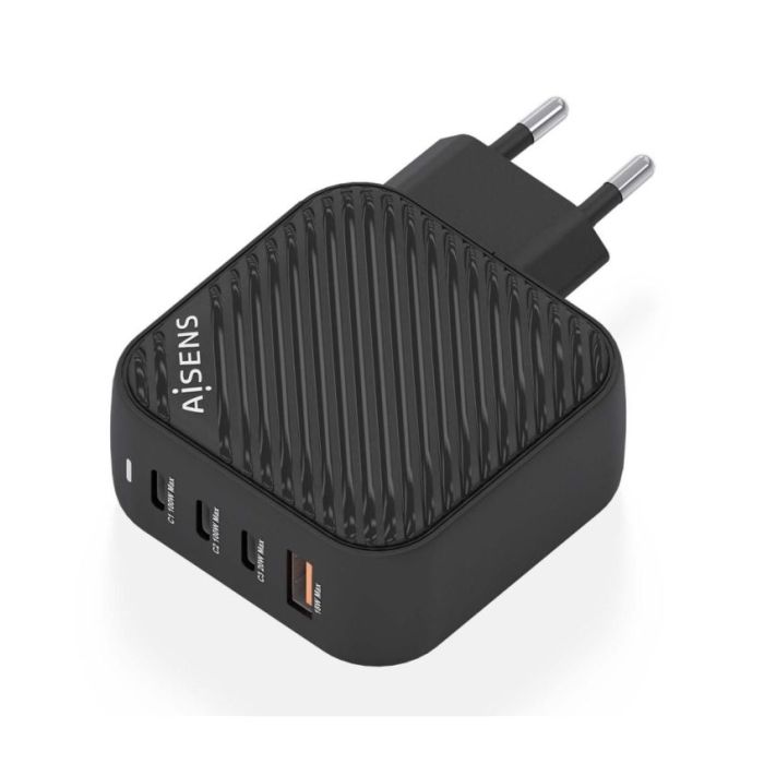 Aisens Cargador GAN 100W - 3xUSB-C PD3.0 QC4.0 - 1xUSB-A QC3.0