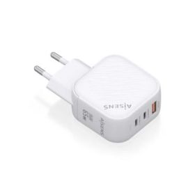 Aisens Cargador GAN 65W - 2xUSB-C PD3.0 QC4.0 - 1xUSB-A QC3.0