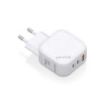 Aisens Cargador GAN 65W - 2xUSB-C PD3.0 QC4.0 - 1xUSB-A QC3.0