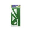 Bismark Pack de Reglas de Alta Calidad - Incluye Regla de 30cm - Escuadra de 14cm - Cartabon de 20cm - Transportador de 13cm - Ideal para el Colegio - Presentacion en Bolsa Transparente - Color Verde