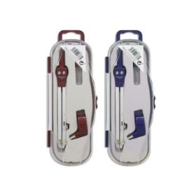 Bismark Compas Escolar - Articulacion con Adaptador Universal - Incluye Tubo de Minas - Presentado en Estuche de Plastico - Colores Surtidos