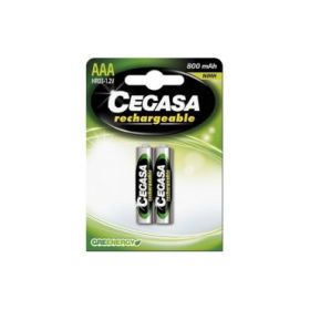 Cegasa HR03 Pila Recargable - Mas de Mil Cargas - Tecnologia Rtu - Mantiene 85% de Energia Tras un Año - Ideal para Dispositivos de Alta Intensidad - Compatible con Cargadores Cegasa. - Color Varios