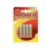 Jupiter Pack de 4 LR03 Pilas Alcalinas - Alta Tecnologia - Fiabilidad - Elevado Rendimiento - Maximas Prestaciones - Seguras y No Contaminantes - Color Varios