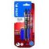 Pilot Frixion Clicker Naruto Shippuden Pack de 3 Boligrafos de Gel Retractil Borrable + Borrador - Punta de Bola 0.7mm - Trazo 0.4mm - Grip de Agarre - Color Azul, Rojo y Negro