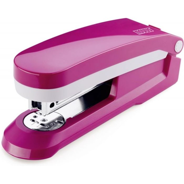 Novus Evolution E 25 Fresh Grapadora + Caja de 200 Grapas 24/6 - Hasta 25 Hojas - Grapado Cerrado, Abierto y Clavado - Color Fucsia