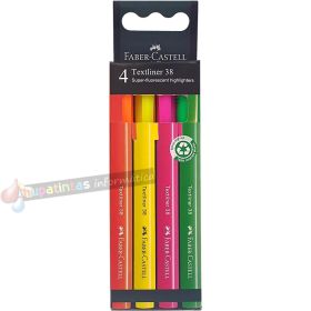 Faber-Castell Textliner 38 Pack 4 Marcadores Fluorescentes - 1