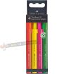 Faber-Castell Textliner 38 Pack de 4 Marcadores Fluorescentes - Cuerpo Fino - Punta Biselada - Trazo Grueso y Fino - Tinta con Base de Agua - Colores Surtidos