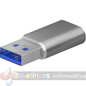 Aisens Mini Adaptador USB 3.2 Gen2/USB 2.03A - Tipo USB-C/H-A/M - Color Gris-1