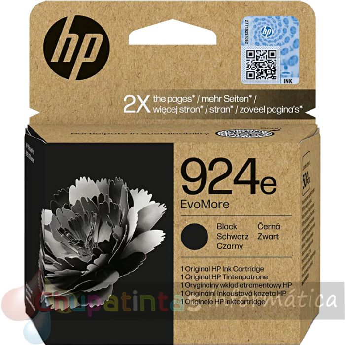 HP 924e Negro Cartucho de Tinta Original - 4K0V0NE