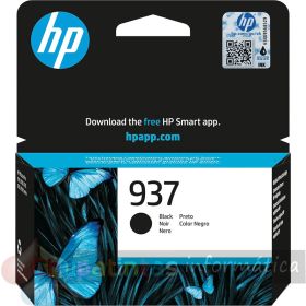 HP 937 Negro Cartucho de Tinta Original - 4S6W5NE
