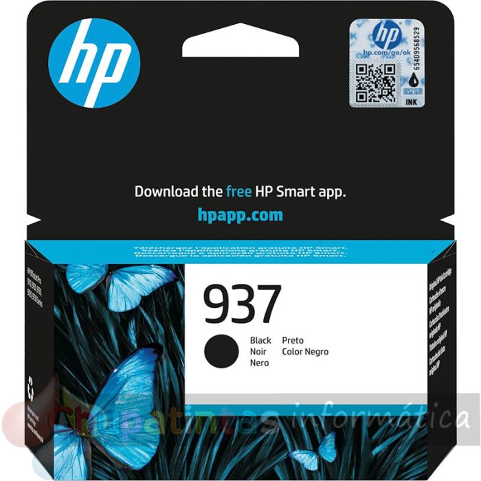 HP 937 Negro Cartucho de Tinta Original - 4S6W5NE