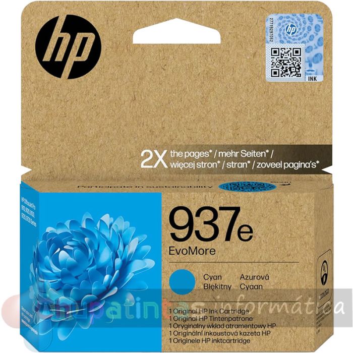 HP 937e Cian Cartucho de Tinta Original - 4S6W6NE