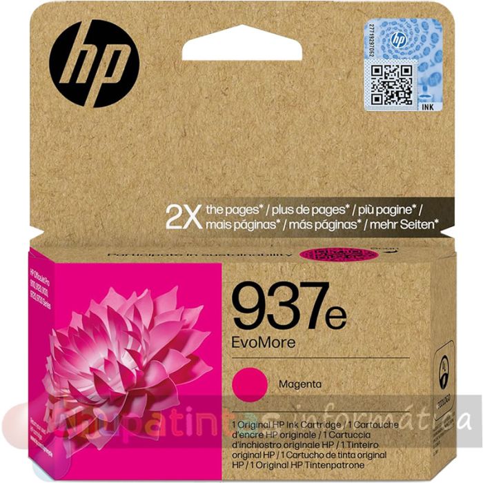HP 937e Magenta Cartucho de Tinta Original - 4S6W7NE