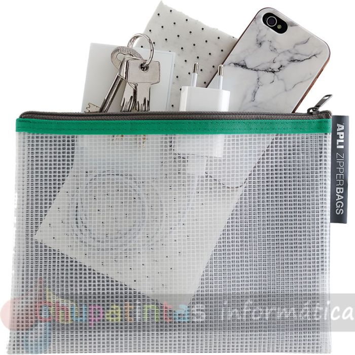 Apli Expositor de Zipper Bags - 80 Unidades en 4 Medidas Surtidas - 5 Colores Resistentes - Goma Eva Transparente-2