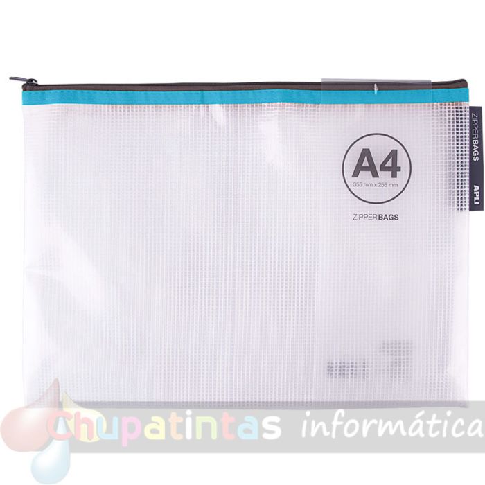 Apli Expositor de Zipper Bags - 80 Unidades en 4 Medidas Surtidas - 5 Colores Resistentes - Goma Eva Transparente-5