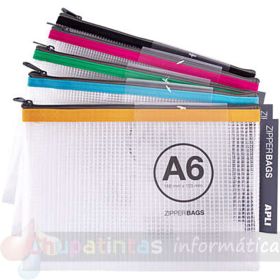 Apli Pack de 20 Sobres A6 Porta-Todo de Goma Eva con cremallera en 5 colores surtidos-1