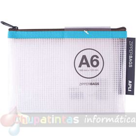 Apli Pack de 20 Sobres A6 Porta-Todo de Goma Eva con cremallera en 5 colores surtidos-3