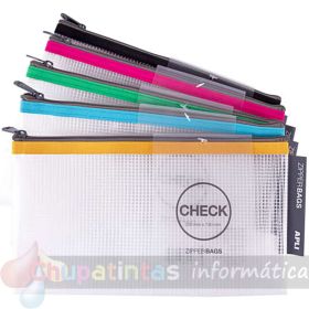 Apli Pack de 20 Sobres check Porta-Todo de Goma Eva con cremallera en 5 colores surtidos-1