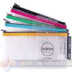 Apli Sobres Porta-Todo de Goma Eva Transparente - Tamaño Check (230x130mm) - Suaves, Resistentes y Duraderos - Cierre de Cremallera Seguro - Pack de 20 Unidades en 5 Colores Surtidos