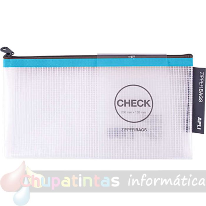 Apli Pack de 20 Sobres check Porta-Todo de Goma Eva con cremallera en 5 colores surtidos-5