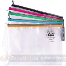 Apli Pack de 20 Sobres A4 Porta-Todo de Goma Eva con cremallera en 5 colores surtidos-1