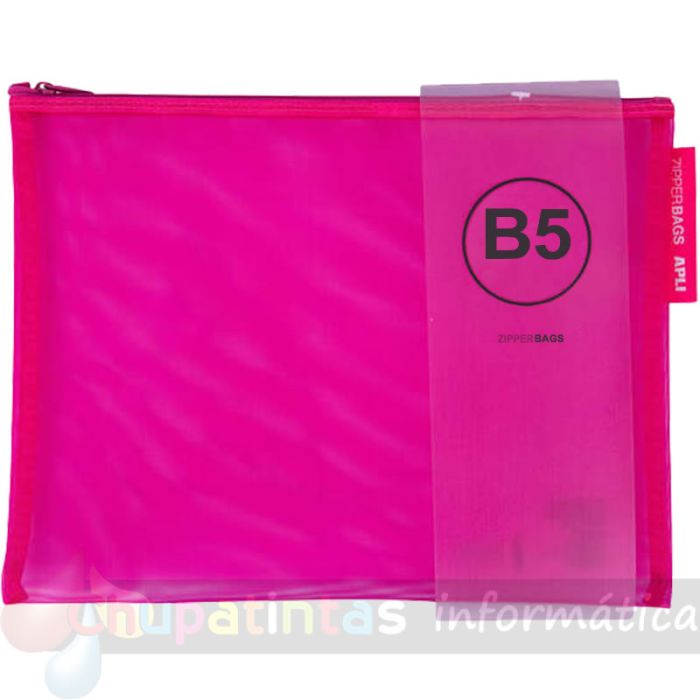 Apli Pack de 20 Sobres B5 Porta-Todo de Nylon con cremallera en 5 colores surtidos-2