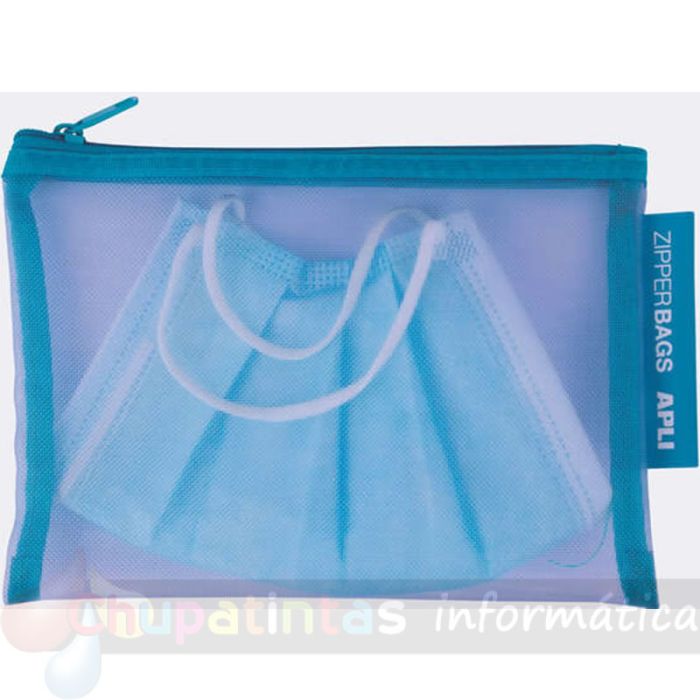 Apli Pack de 20 Sobres A6 Porta-Todo de Nylon con cremallera en 5 colores surtidos-3